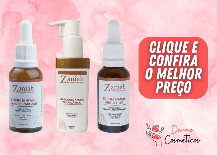 Kit Trio Clareador Zaniah Z15 (Tranexâmico + Mandélico + Hyalo)